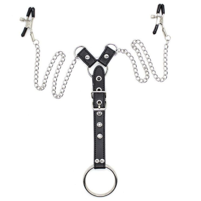 CONJUNTO DE ANEL DE GALÃO OHMAMA FETISH PINPLE CLAMPS