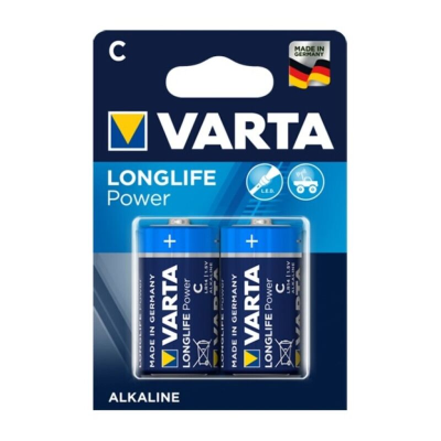 VARTA LONGLIFE POTÊNCIA ALCALINA BATERIA C LR14 2 UNIDADE