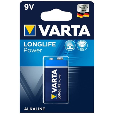 BATERIA ALCALINA DE POTÊNCIA VARTA LONGLIFE 9V LR61 1 UNIDADE