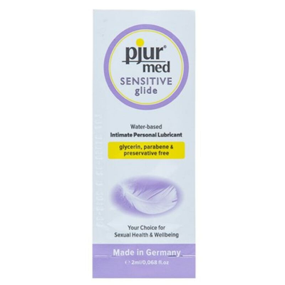 PJUR MED LUBRIFICANTE À BASE DE ÁGUA SENSITIVE GLIDE 2 ML