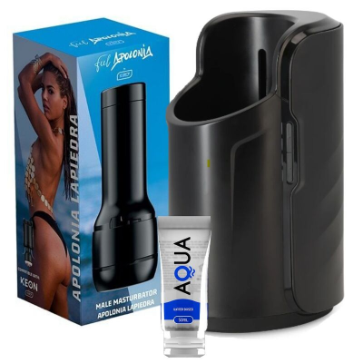 KIIROO KEON + FEEL STROKER APOLONIA LAPIEDRA + AQUA QUALITY LUBE 50 ML