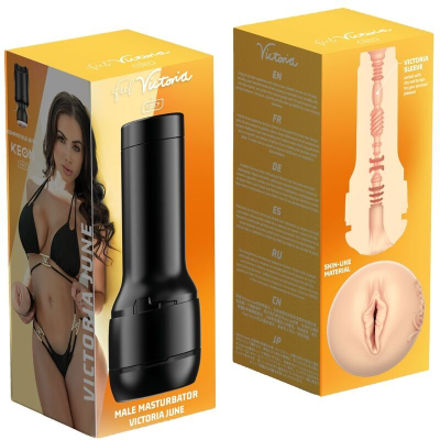 KIIROO KEON + FEEL VICTORIA JUNHO STROKER + AQUA QUALITY LUBE 50 ML