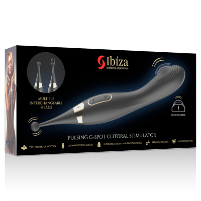 IBIZA INTERCHANGEABLE CLITORAL STIMULATOR AND PULSATION G SPOT VIBRATOR