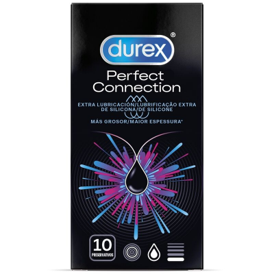 DUREX PERFECT CONNECTION SILICONE EXTRA LUBRIFICAÇÃO 10 UNIDADES