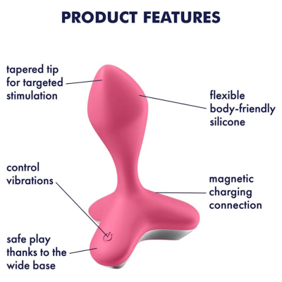 VIBRADOR SATISFYER GAME CHANGER PLUG - ROSA