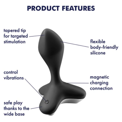 VIBRADOR SATISFYER GAME CHANGER PLUG - PRETO