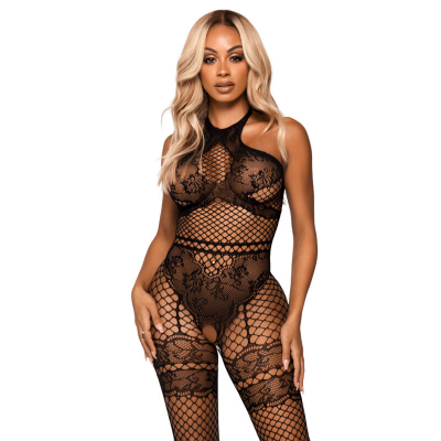 CORPO LEG AVENUE NET HALTER TAMANHO ÚNICO - PRETO