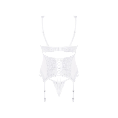 OBSESSIVE - AMOR BLANCO CORSET & THONG L/XL