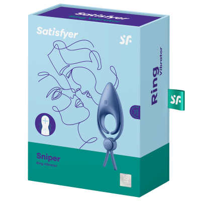 SATISFYER SNIPER RING VIBRADOR AZUL