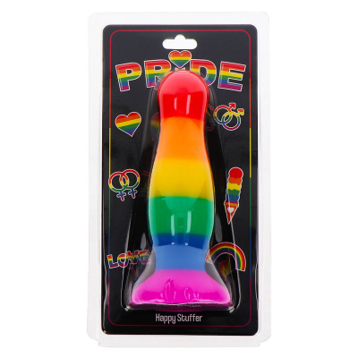 ORGULHO - BANDEIRA LGBT PLUG FELIZ STUFER 12 CM