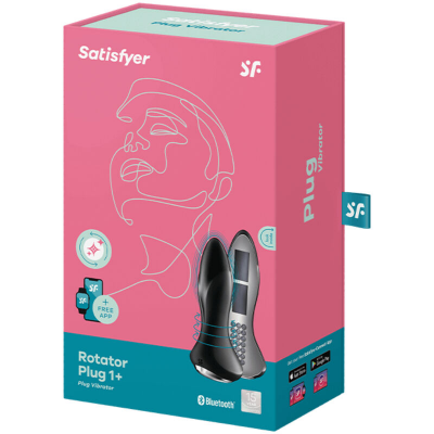 PLUGUE ROTADOR SATISFYER 1+ PLUGUE VIBRATÓRIO - PRETO