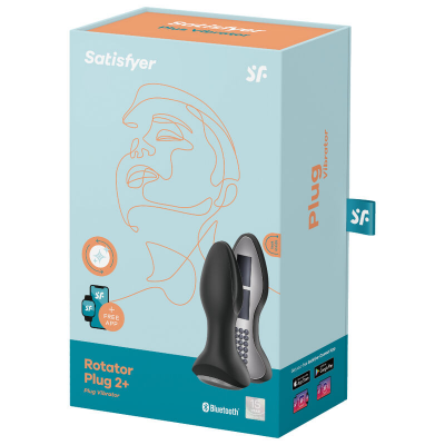 PLUGUE ROTADOR SATISFYER 2+ PLUGUE VIBRATÓRIO - PRETO