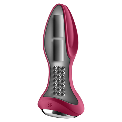 PLUGUE ROTADOR SATISFYER 2+ PLUGUE VIBRATÓRIO - VERMELHO