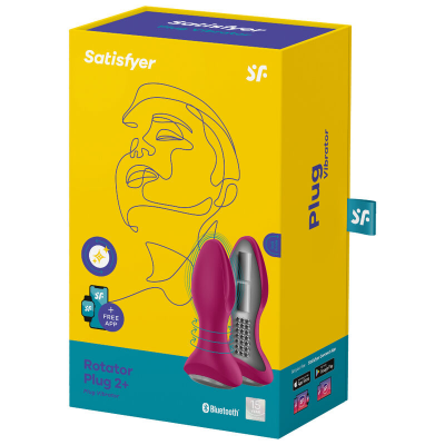 PLUGUE ROTADOR SATISFYER 2+ PLUGUE VIBRATÓRIO - VERMELHO