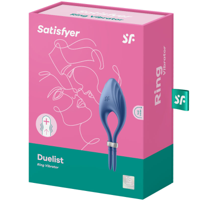 VIBRADOR DE ANEL DUELISTA SATISFYER - AZUL