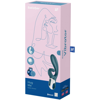 SATISFYER ABRACE-ME COELHO VIBRADOR - AZUL