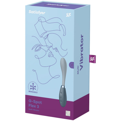 SATISFYER G-SPOT FLEX 3 MULTI VIBRADOR - CINZA