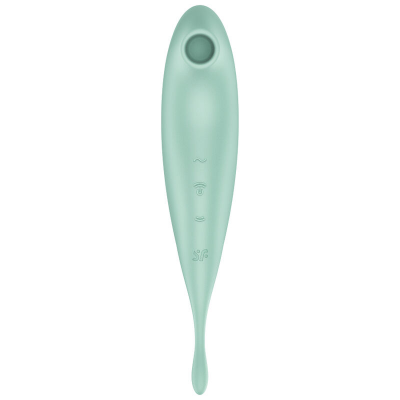 ESTIMULADOR E VIBRADOR DE PULSO DE AR PRO+ SATISFYER TWIRLING - VERDE