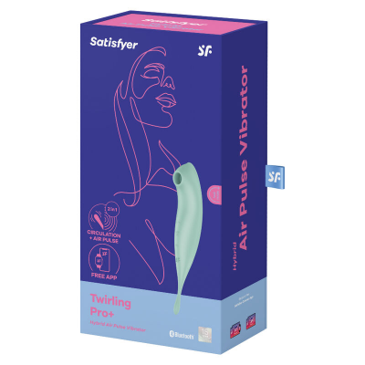 ESTIMULADOR E VIBRADOR DE PULSO DE AR PRO+ SATISFYER TWIRLING - VERDE