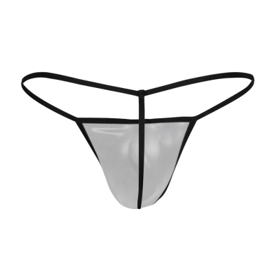 CUT4MEN - G-STRING PROVOCATIVO COURO PRETO S