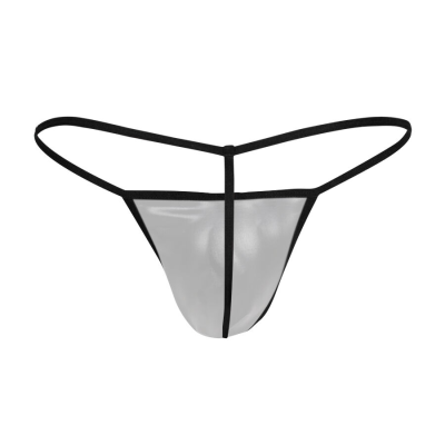 CUT4MEN - G-STRING PROVOCATIVO COURO PRETO M