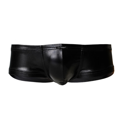 CUT4MEN - BOOTY SHORTS DE COURO PRETO M