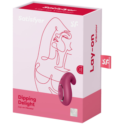 VIBRADOR DE LAY-ON SATISFYER DIPPING DELIGHT - VERMELHO