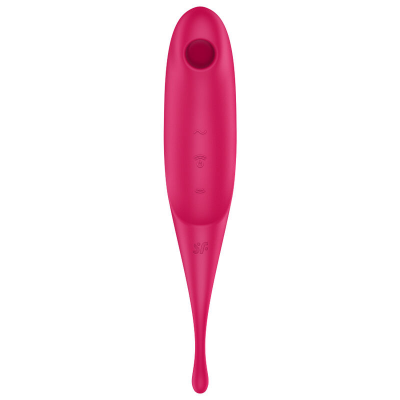 ESTIMULADOR E VIBRADOR SATISFYER TWIRLING PRO AIR PULSE - VERMELHO