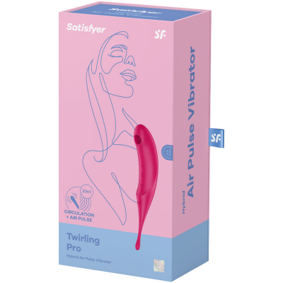 ESTIMULADOR E VIBRADOR SATISFYER TWIRLING PRO AIR PULSE - VERMELHO