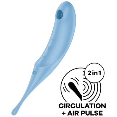 ESTIMULADOR E VIBRADOR SATISFYER TWIRLING PRO AIR PULSE - AZUL