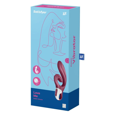 SATISFYER LOVE ME COELHO VIBRAÇÃO - VERMELHO