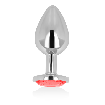 OHMAMA ANAL PLUG METAL RED 8 CM