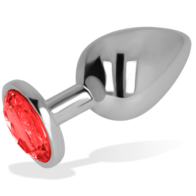 OHMAMA ANAL PLUG METAL RED 8 CM