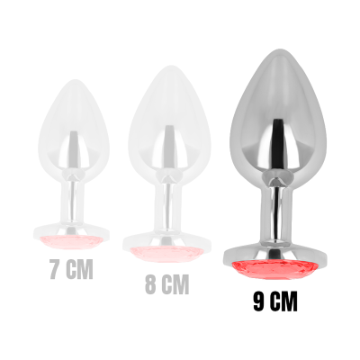 OHMAMA ANAL PLUG METAL RED 9 CM