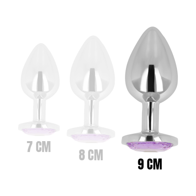 OHMAMA ANAL PLUG METAL VIOLET 9 CM