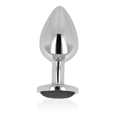 OHMAMA ANAL PLUG METAL BLACK 8 CM