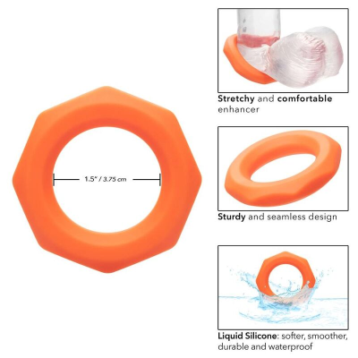 CALIFÓRNIA EXOTICS ALPHA SEXAGON ANEL LARANJA