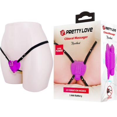 BONITO AMOR - MASSAGER CLITÓRICO HEARTBEAT 10 MODOS DE VIBRAÇÃO ROXO