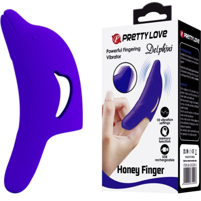 PRETTY LOVE - DELPHINI POWERFUL FINGERING STIMULATOR AZUL ESCURO