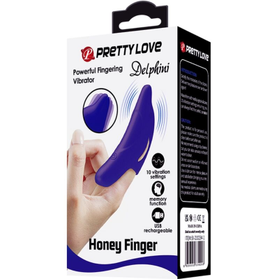 PRETTY LOVE - DELPHINI POWERFUL FINGERING STIMULATOR AZUL ESCURO