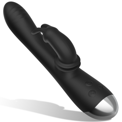 BLACK&SILVER - ADAM STIMULATING VIBE SILICONE RECHARGEABLE BLACK