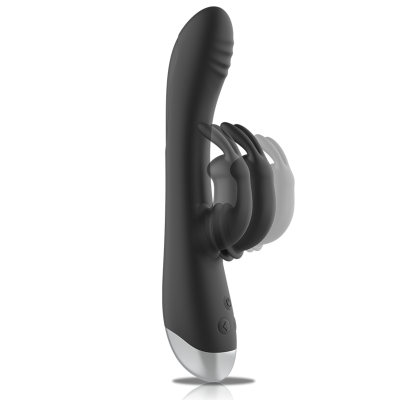 BLACK&SILVER - ADAM STIMULATING VIBE SILICONE RECHARGEABLE BLACK