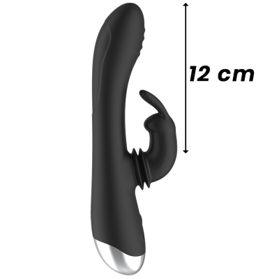 BLACK&SILVER - ADAM STIMULATING VIBE SILICONE RECHARGEABLE BLACK