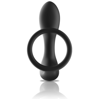 BLACK&SILVER - ANAL MASSAGER REMOTE CONTROL SILICONE RECHARGEABLE BLACK