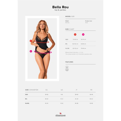 OBSESSIVE - TOP E CALCINHAS BELLA ROU XL/XXL