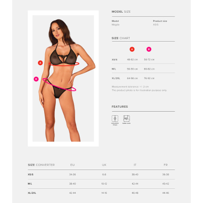 OBSESSIVE - CONJUNTO DE 2 PEÇAS CELIA NOIR XL/XXL