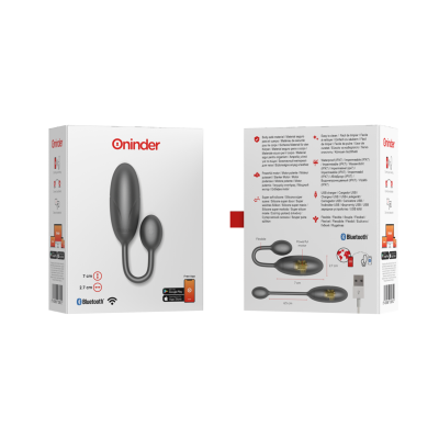 ONINDER - DENVER VIBRATING EGG BLACK 7 X 2.7 CM FREE APP