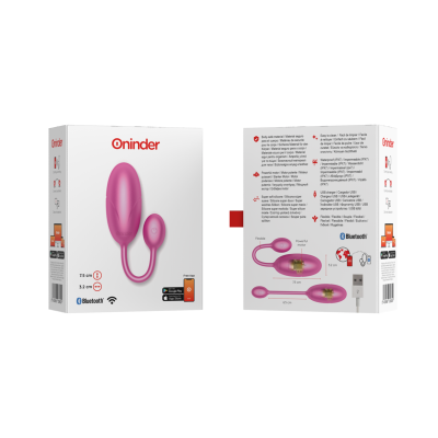 ONINDER - TOKYO VIBRATING EGG PINK 7.5 X 3.2 CM FREE APP