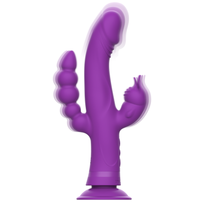 INTENSE - CASANOVA VIBRATOR RABBIT SILICONE TRIPLE ENGINE PURPLE