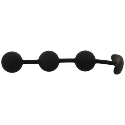 BLACK&SILVER - HARRY ANAL BEADS 14 CM